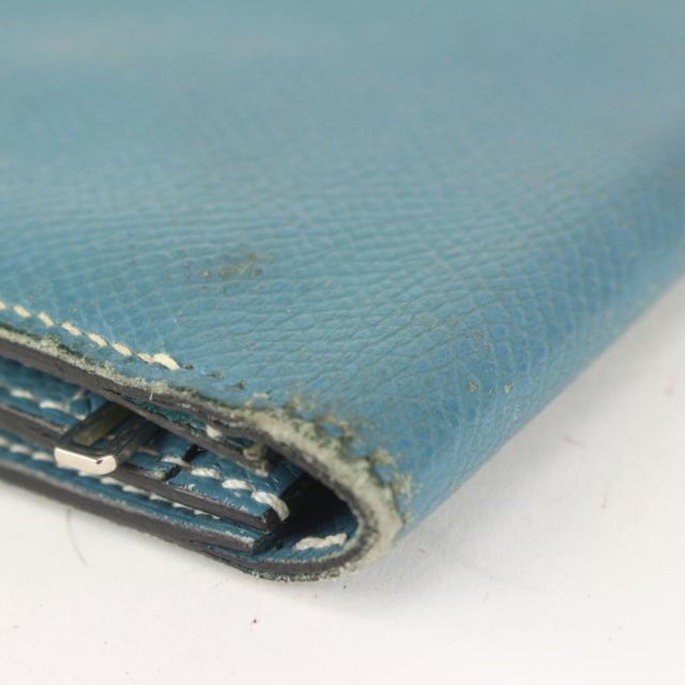 Hermès Blue Jean Bearn Bifold Long Flap 6her721 - Picture 9 of 12